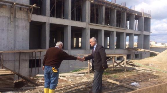 Tekirdağ Büyükşehir Belediyesi tarafından Kapaklı´da yaptırılan 40 derslikli okulun inşaatından son görüntüler