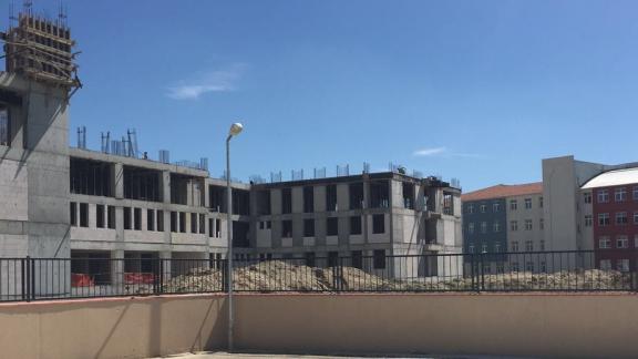 İlçemize yapılan 40 derslikli okul inşaatının son durumu