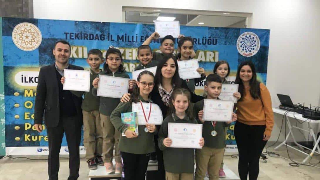 Akıl ve Zeka Oyunları Turnuvası Tekirdağ il Finalinde Gazi İlkokulumuz Öğrencilerinin  Büyük Başarısı.